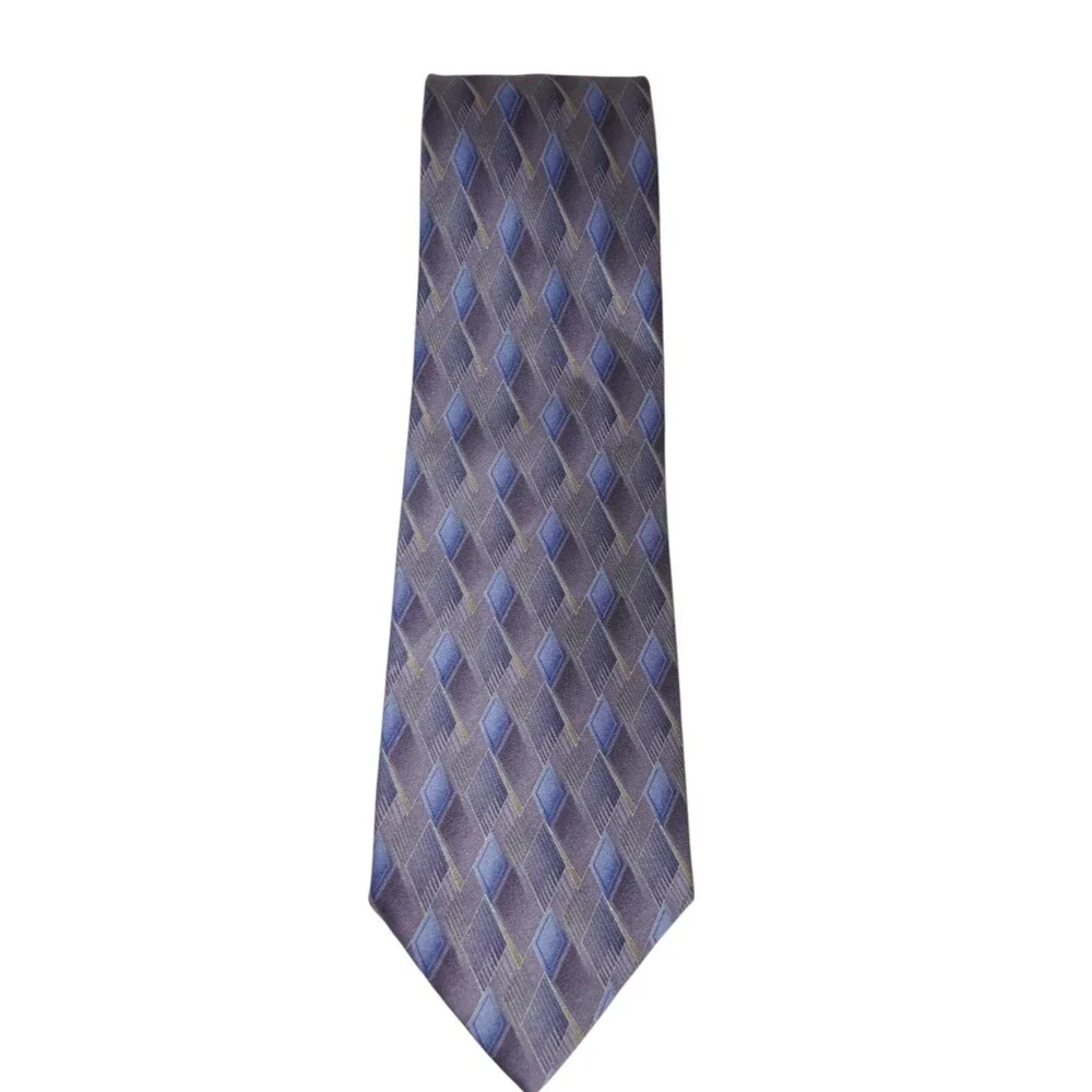 Umberto Bossi Geometric 100% Silk Men’s Neck Tie NWT